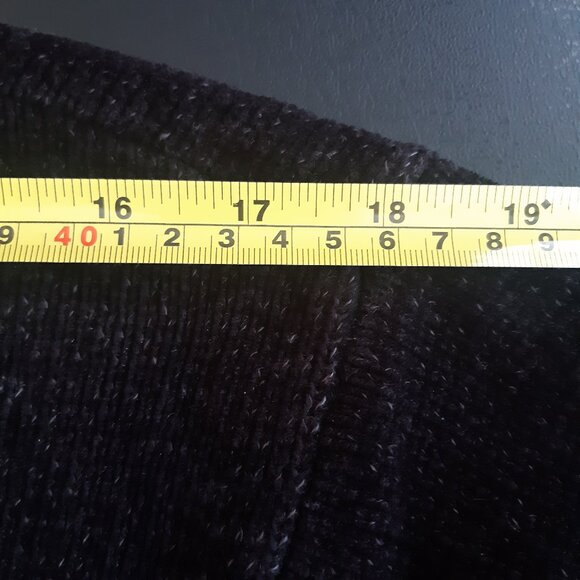 Point Zero SZ L Black Chenille Men's Quarter Zip Sweater - Picture 9 of 15